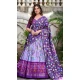 Purple Tussar Silk Zari Weaving Work Party Wear Lehenga Choli - 10168192677