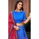 Tussar Silk Patola Print Party Wear Lehenga Choli In Blue - 10169192681
