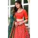 Tussar Silk Patola Print Party Wear Lehenga Choli In Orange - 10169192682