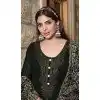 Georgette Embroidered Pakistani Style Palazzo Plus Size Salwar Suit In Black - 10172192690
