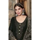 Georgette Embroidered Pakistani Style Palazzo Salwar Suit In Black - 10172192690