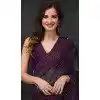 Georgette Sequins Work Party Wear Plus Size Saree In Wine - 10197192785