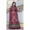 Maroon Dola Silk Digital Printed Designer Readymade Gown - 10213192836