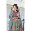 Parrot Dola Silk Digital Printed Designer Readymade Gown - 10213192837