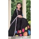 Chanderi Printed Work Readymade Kid's Wear Lehenga Choli In Black - 10223192872