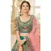 Teal Velvet Embroidered Wedding Wear Designer Plus Size Lehenga Choli -10240192967