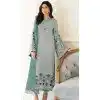 Fox Georgette Embroidered Pakistani Style Plus Size Salwar Kameez In Light Sea Green - 10250192985