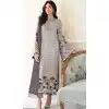 Fox Georgette Embroidered Pakistani Style Plus Size Salwar Kameez In Light Beige - 10250192987