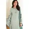 Fox Georgette Embroidered Pakistani Style Plus Size Salwar Kameez In Light Pista Green - 10250192988