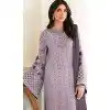 Fox Georgette Embroidered Pakistani Style Plus Size Salwar Kameez In Light Purple - 10250192989