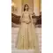 Net Embroidery Designer Anarkali Style Salwar Suit In Beige - 10267193084