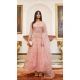 Baby Pink Net Embroidery Designer Anarkali Style Salwar Suit - 10267193086