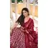Maroon Tussar Silk Foil Work Traditional Wear Plus Size Lehenga Choli - 10278193125