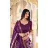 Purple Tussar Silk Foil Work Traditional Wear Plus Size Lehenga Choli - 10278193127