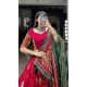Maroon Tussar Silk Gamthi Work Navratri Lehenga Choli - 10279193130
