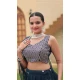 Fox Georgette Embroidered Party Wear Lehenga Choli In Navy Blue - 10307193265