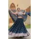 Fox Georgette Embroidered Party Wear Lehenga Choli In Navy Blue - 10307193265