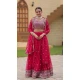 Fox Georgette Embroidered Party Wear Lehenga Choli In Rani Pink - 10307193266