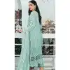 Aqua Blue Faux Georgette Embroidered Pakistani Style Plus Size Salwar Kameez - 10332193452