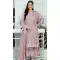 Mauve Faux Georgette Embroidered Pakistani Style Salwar Kameez - 10332193453