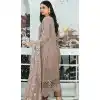 Beige Faux Georgette Embroidered Pakistani Style Plus Size Salwar Kameez - 10332193454