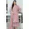 Pink Faux Georgette Embroidered Pakistani Style Salwar Kameez - 10332193455