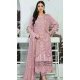 Pink Faux Georgette Embroidered Pakistani Style Salwar Kameez - 10332193455