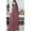 Maroon Faux Georgette Embroidered Pakistani Style Plus Size Salwar Kameez - 10332193456