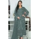 Grey Faux Georgette Embroidered Pakistani Style Salwar Kameez - 10332193459