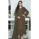 Mehendi Green Faux Georgette Embroidered Pakistani Style Salwar Kameez - 10332193461
