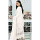 White Faux Georgette Embroidered Pakistani Style Salwar Kameez - 10332193463