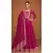 Premium Silk Embroidered Party Wear Anarkali Suit In Rani Pink - 10333193466
