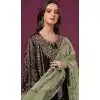 Fox Georgette Black Embroidered Pakistani Style Plus Size Palazzo Salwar Suit - 10335193476