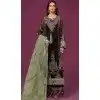 Fox Georgette Black Embroidered Pakistani Style Plus Size Palazzo Salwar Suit - 10335193476