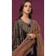 Fox Georgette Embroidered Pakistani Style Palazzo Salwar Suit In Black - 10335193477