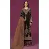 Fox Georgette Embroidered Pakistani Style Plus Size Palazzo Salwar Suit In Black - 10335193477