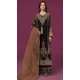 Fox Georgette Embroidered Pakistani Style Palazzo Salwar Suit In Black - 10335193477
