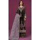 Fancy Black Fox Georgette Embroidered Pakistani Style Palazzo Salwar Suit - 10335193478