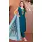 Teal Blue Modal Silk Resham Work Designer Readymade Salwar Suit - 10341193503