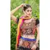 Multi Color Cotton Embroidery Work Traditional Wear Plus Size Lehenga Choli - 10355193576