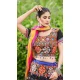 Multi Color Cotton Embroidery Work Traditional Wear Lehenga Choli - 10355193576