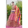 Pink Cotton Embroidery Work Traditional Wear Plus Size Lehenga Choli - 10355193578