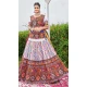 White Cotton Embroidery Work Traditional Wear Lehenga Choli - 10355193579