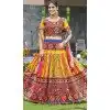 Yellow Cotton Embroidery Work Traditional Wear Plus Size Lehenga Choli - 10355193580