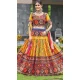 Yellow Cotton Embroidery Work Traditional Wear Lehenga Choli - 10355193580