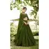 Mehendi Georgette Sequins Work Party Wear Plus Size Lehenga Choli - 10356193581