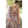 Lavender Net Ribbon Work Party Wear Plus Size Lehenga Choli - 10356193583
