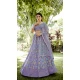 Light Lavender Silk Net Sequins Work Party Wear Lehenga Choli - 10356193584