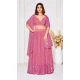 Georgette Embroidered Party Wear Lehenga Choli In Pink - 10357193585