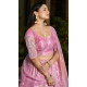 Pink Silk Net Embroidered Party Wear Lehenga Choli - 10358193594